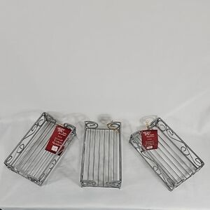 Silver Wire Guest Towel Holders Set